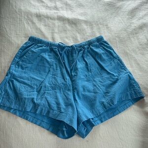 Blue linen Women's Shorts
